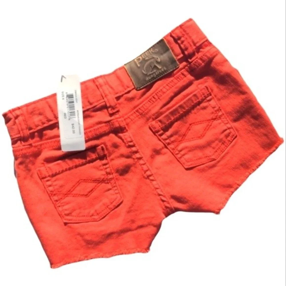 Peek Girls 6 year Red Jean Short